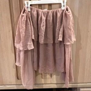 Off-shoulder long sleeve blouse